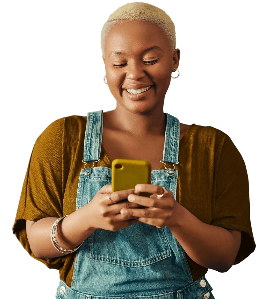 Person using mobile payment app